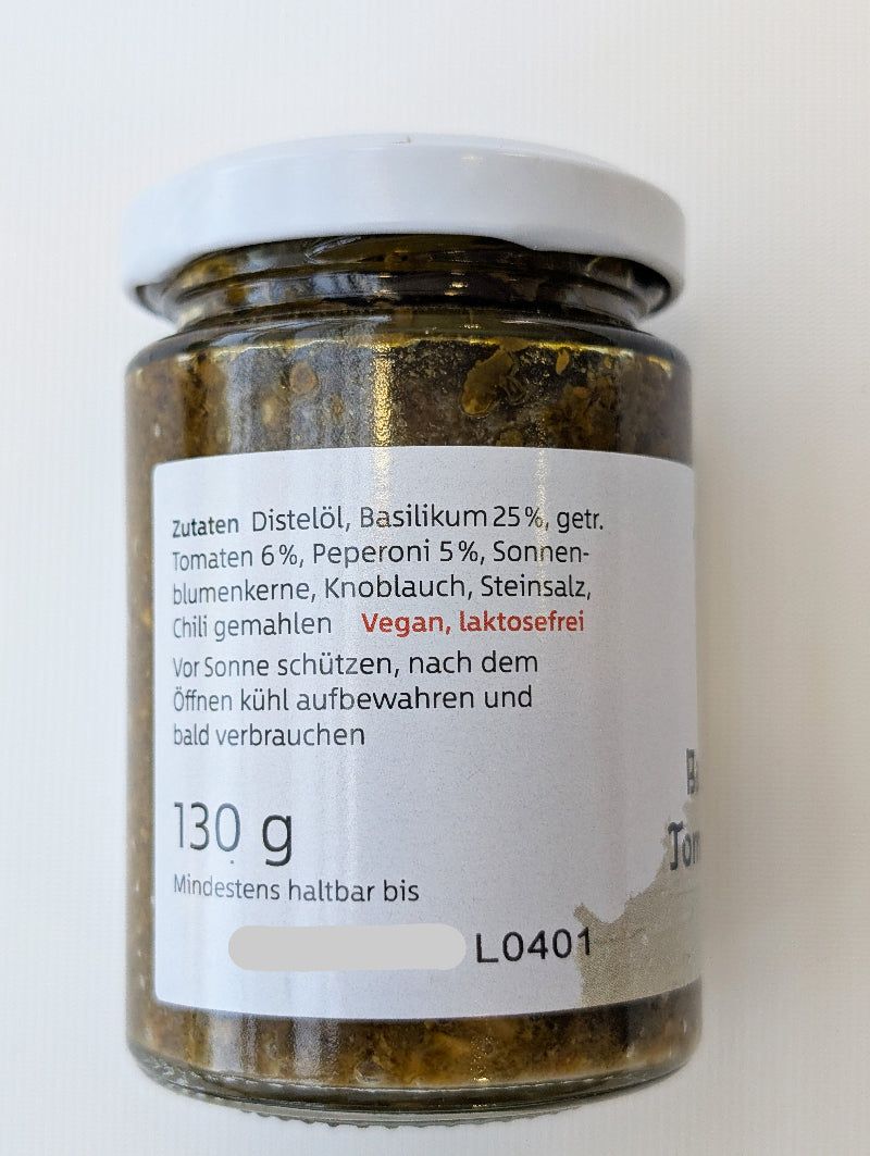 Basilikumpesto Tomate & Peperoni 