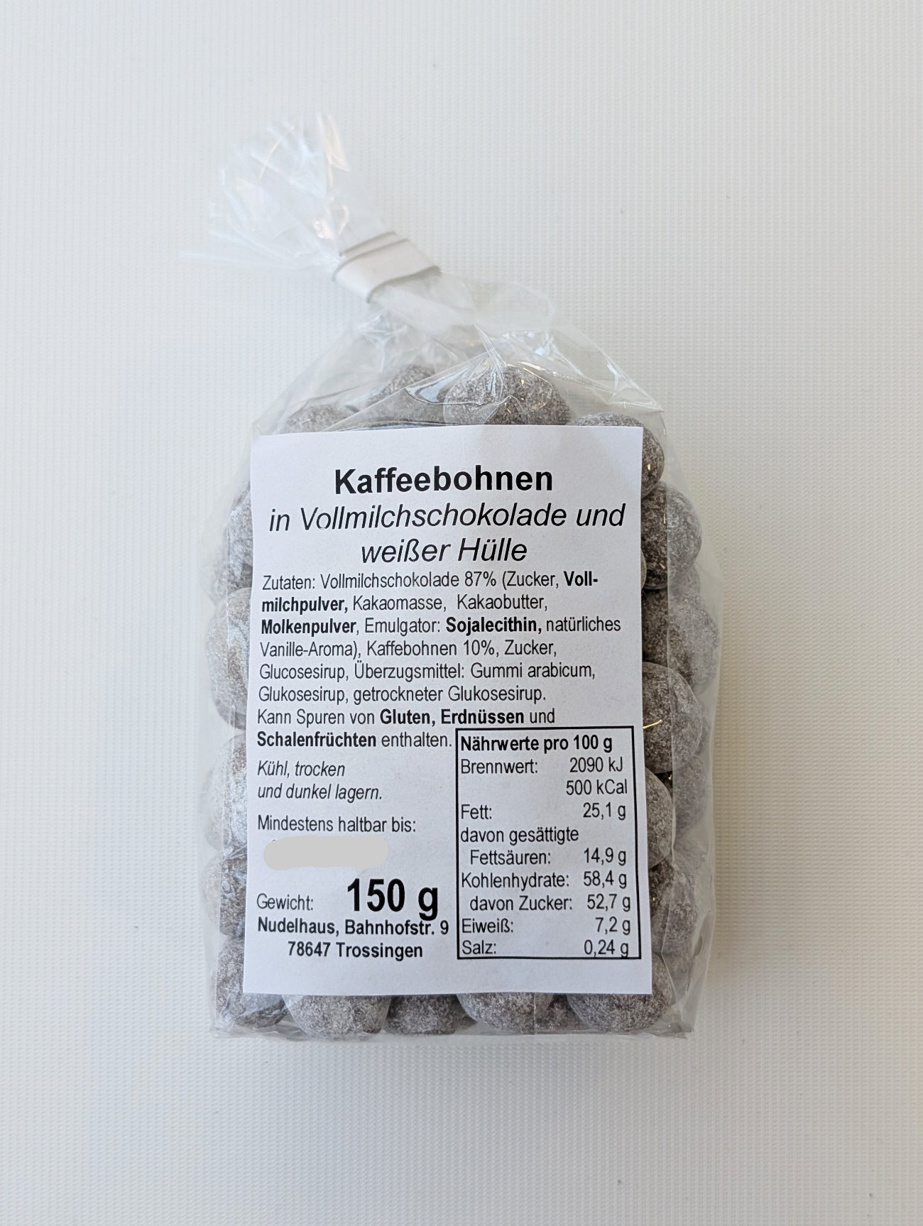 Schokolierte Kaffeebohnen Vollmilch
